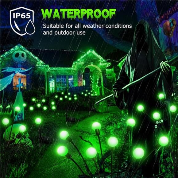 6Pack 48 LED Halloween Decorations Outdoor -Upgraded Swaying Solar Lights - Picture 4 of 8